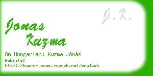jonas kuzma business card